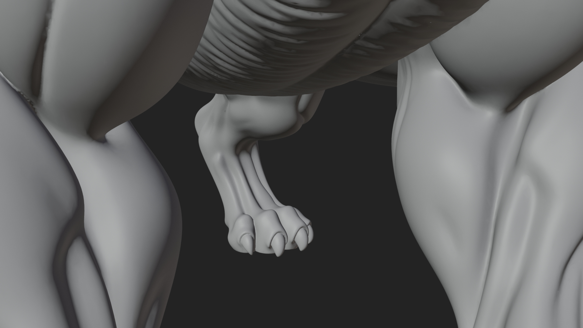 Cerberus Three-Headed Dog Statue Design 6 3D Print Model 3D Model