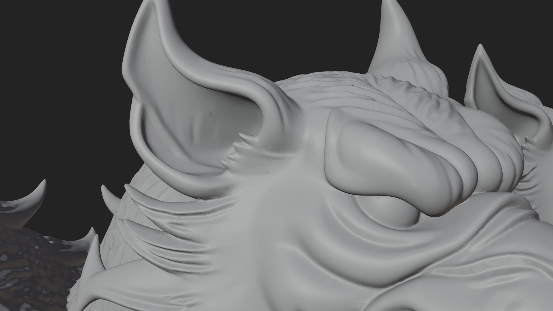 Cerberus Three-Headed Dog Statue Design 7 3D Print Model 3D Model