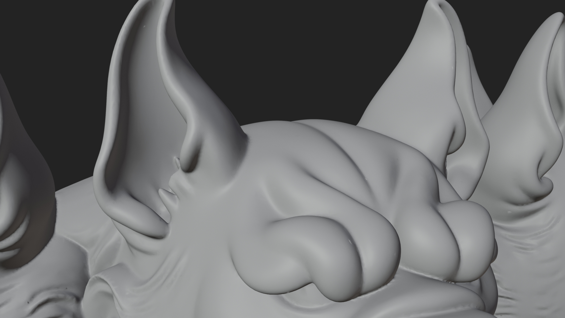 Cerberus Three-Headed Dog Statue Design 8 3D Print Model 3D Model