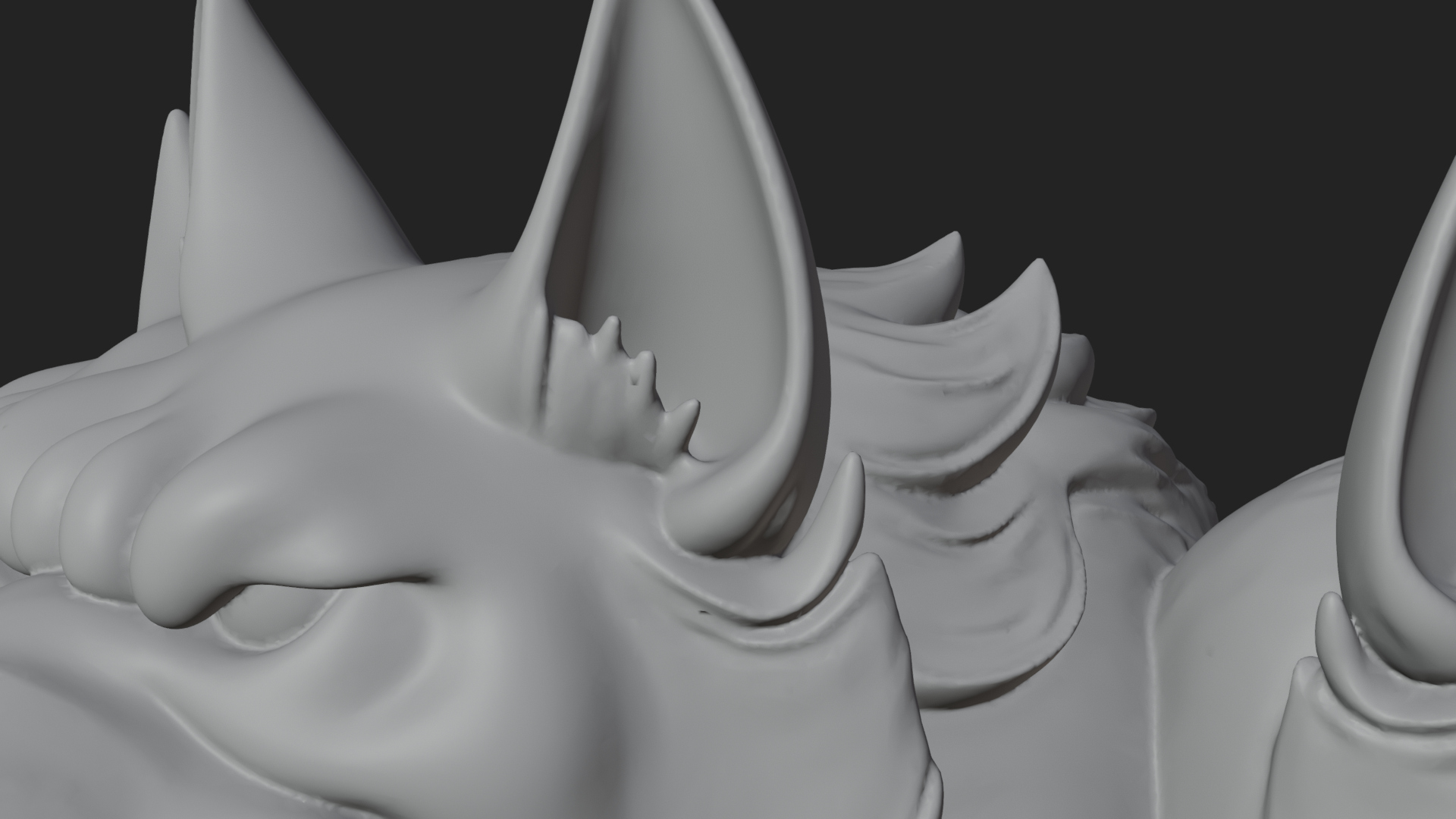 Cerberus Three-Headed Dog Statue Design 9 3D Print Model 3D Model