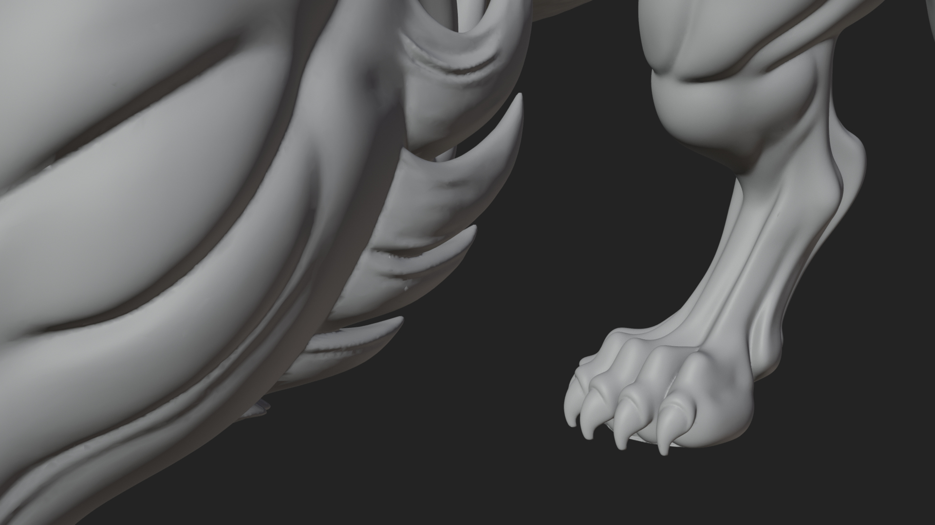 Cerberus Three-Headed Dog Statue Design 9 3D Print Model 3D Model