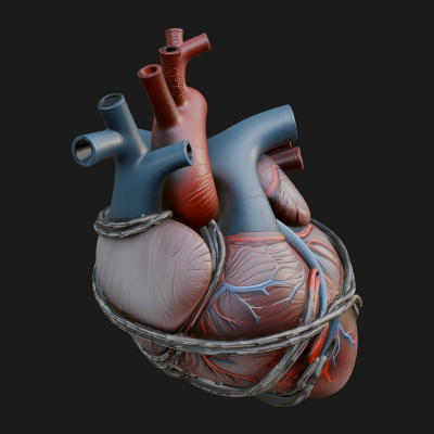 Chained Anatomical Heart Model Design 1 3D Print Model
