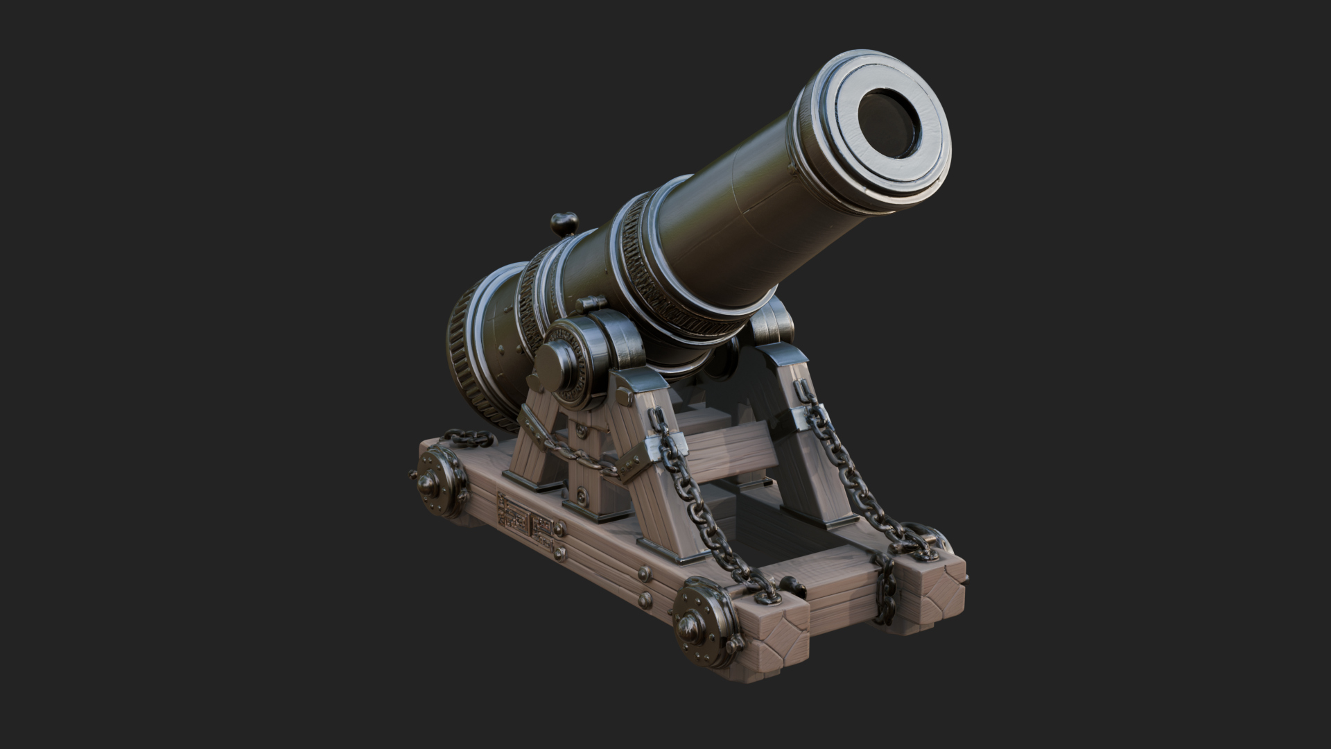 Chained Sledge Mortar Model Design 1 3D Print Model 3D Model
