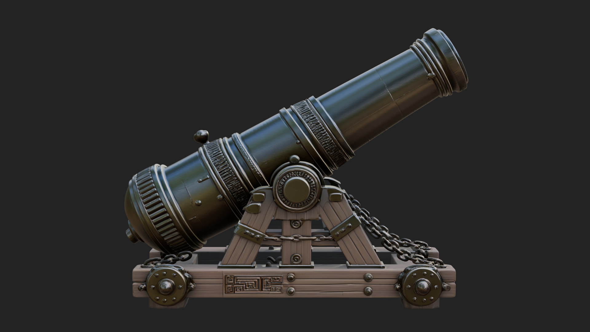 Chained Sledge Mortar Model Design 1 3D Print Model 3D Model