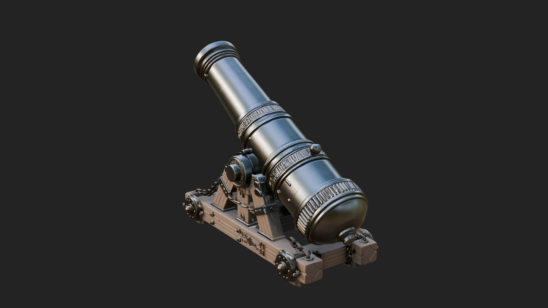Chained Sledge Mortar Model Design 1 3D Print Model 3D Model