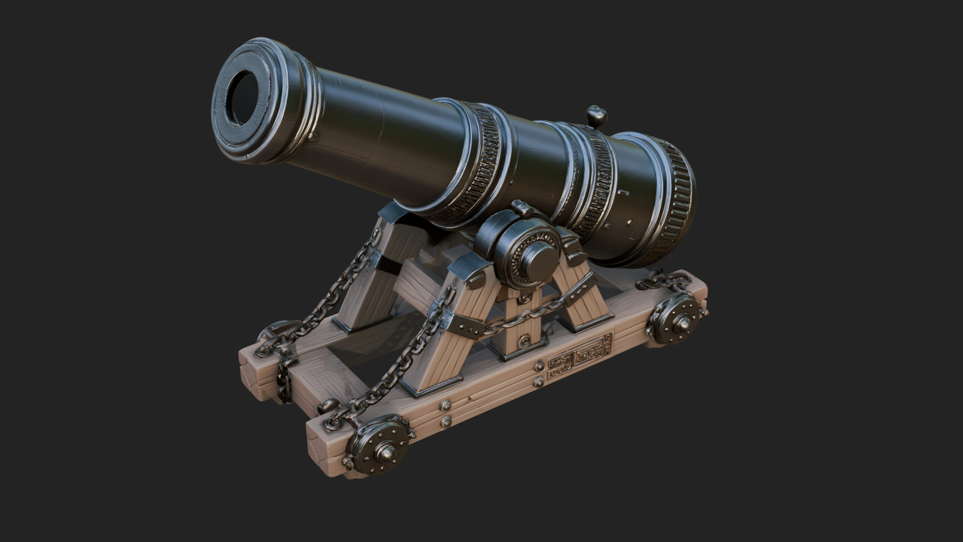Chained Sledge Mortar Model Design 1 3D Print Model 3D Model