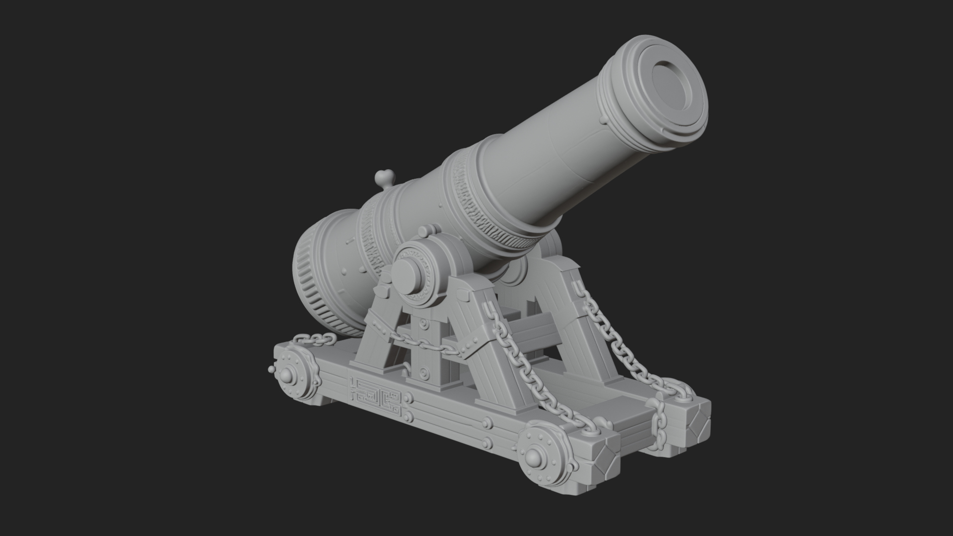Chained Sledge Mortar Model Design 1 3D Print Model 3D Model
