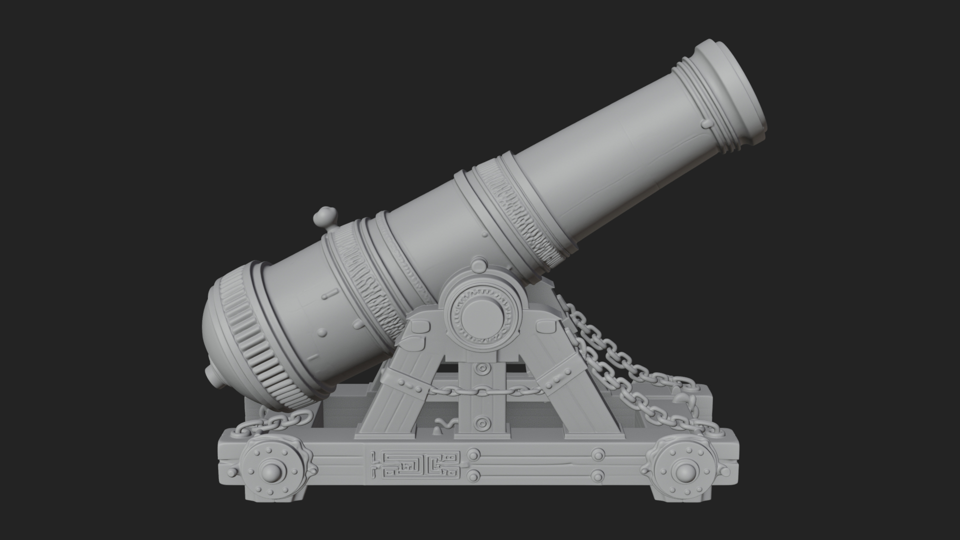 Chained Sledge Mortar Model Design 1 3D Print Model 3D Model