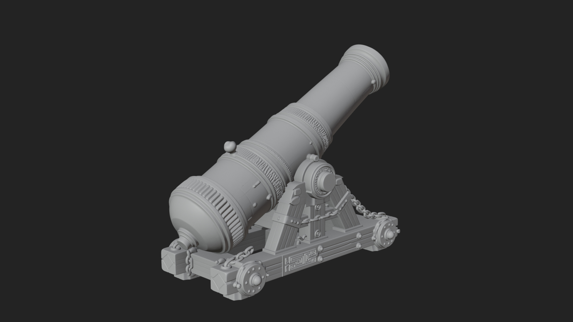 Chained Sledge Mortar Model Design 1 3D Print Model 3D Model