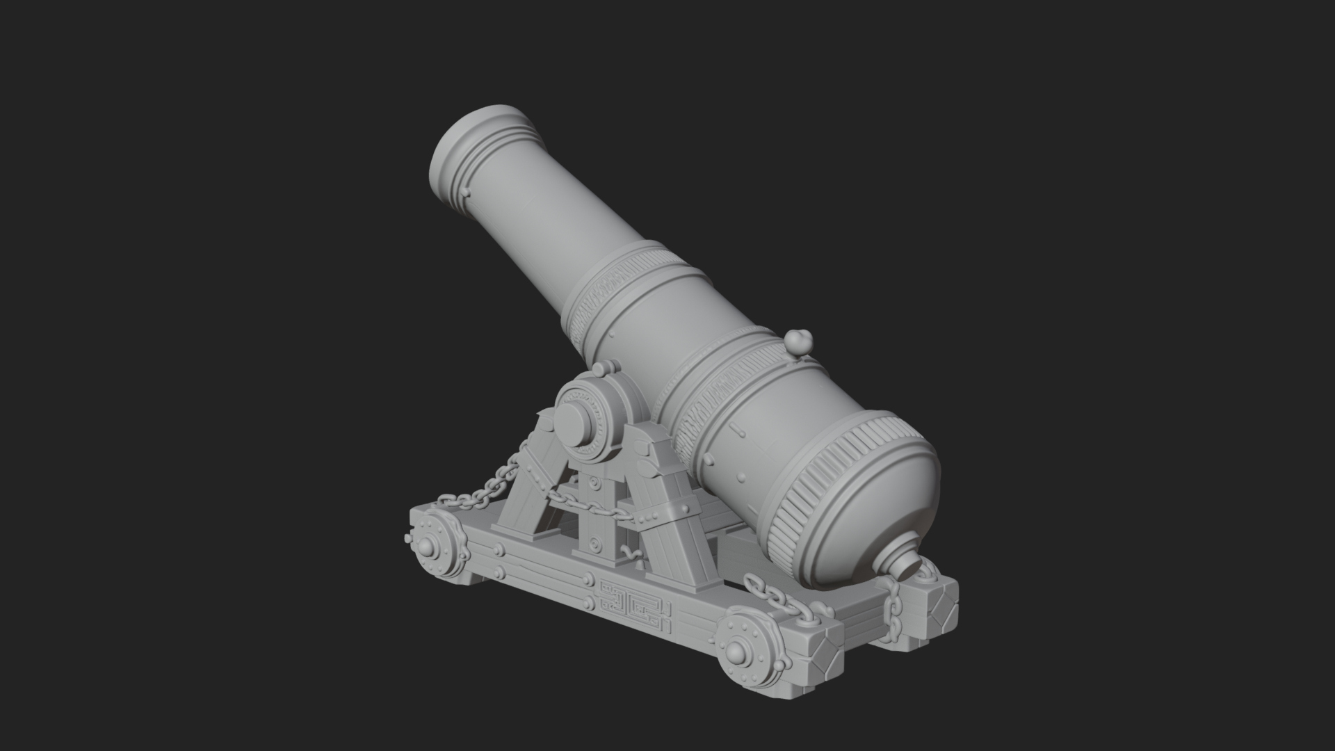 Chained Sledge Mortar Model Design 1 3D Print Model 3D Model