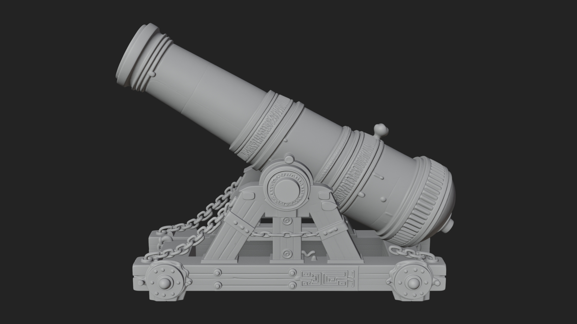 Chained Sledge Mortar Model Design 1 3D Print Model 3D Model
