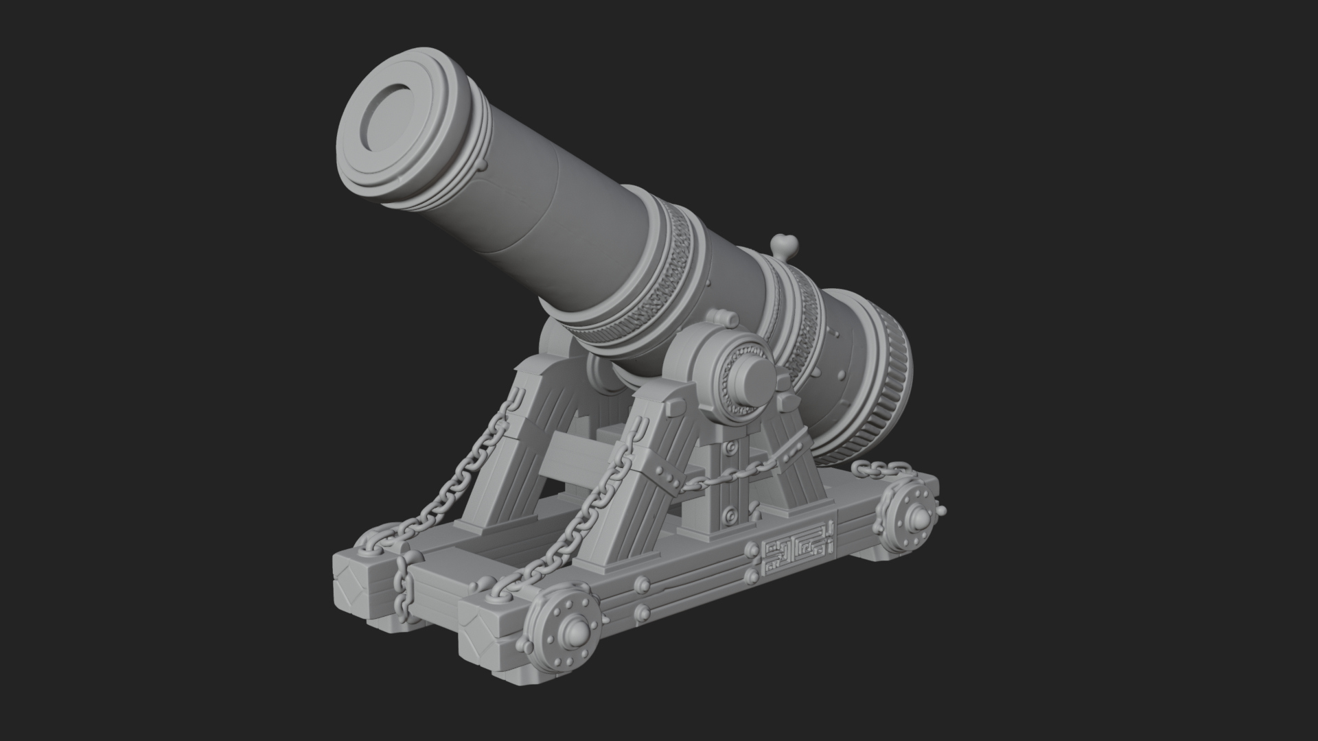 Chained Sledge Mortar Model Design 1 3D Print Model 3D Model