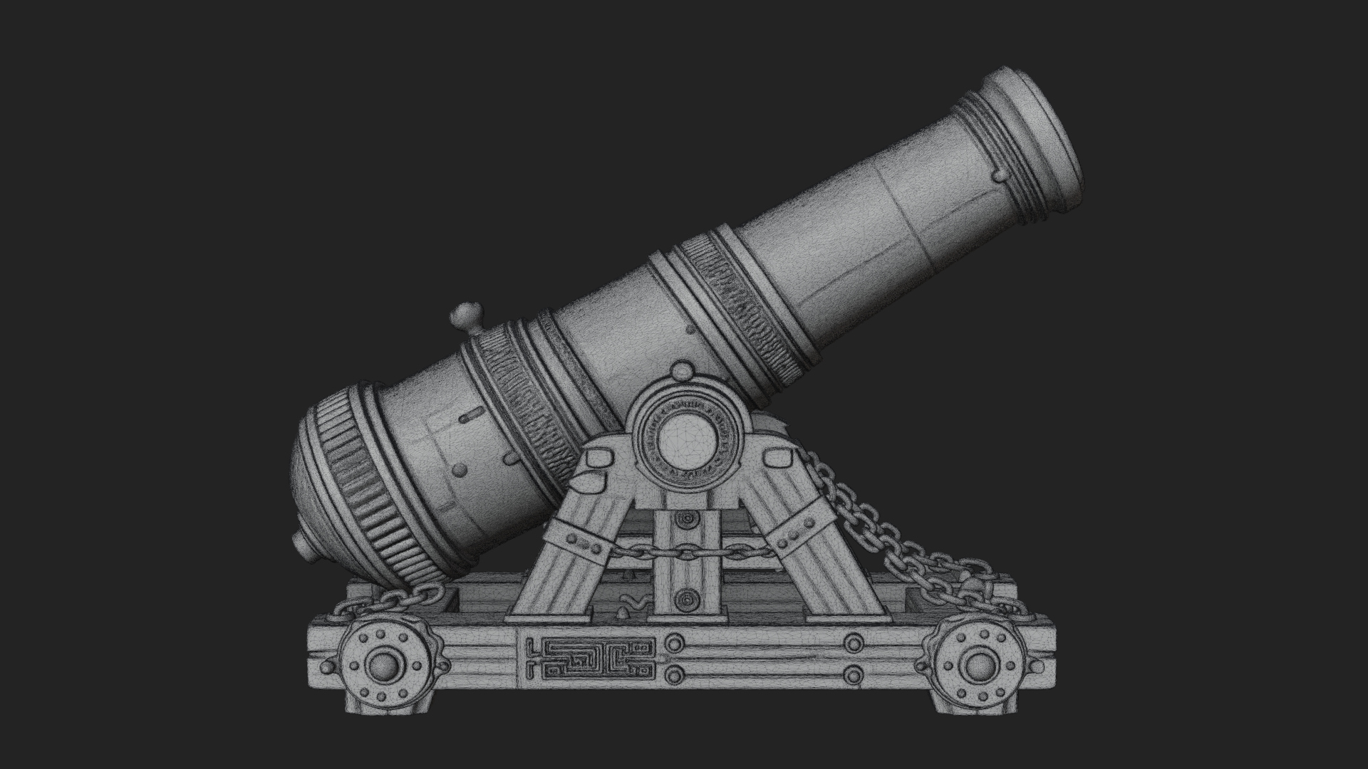 Chained Sledge Mortar Model Design 1 3D Print Model 3D Model