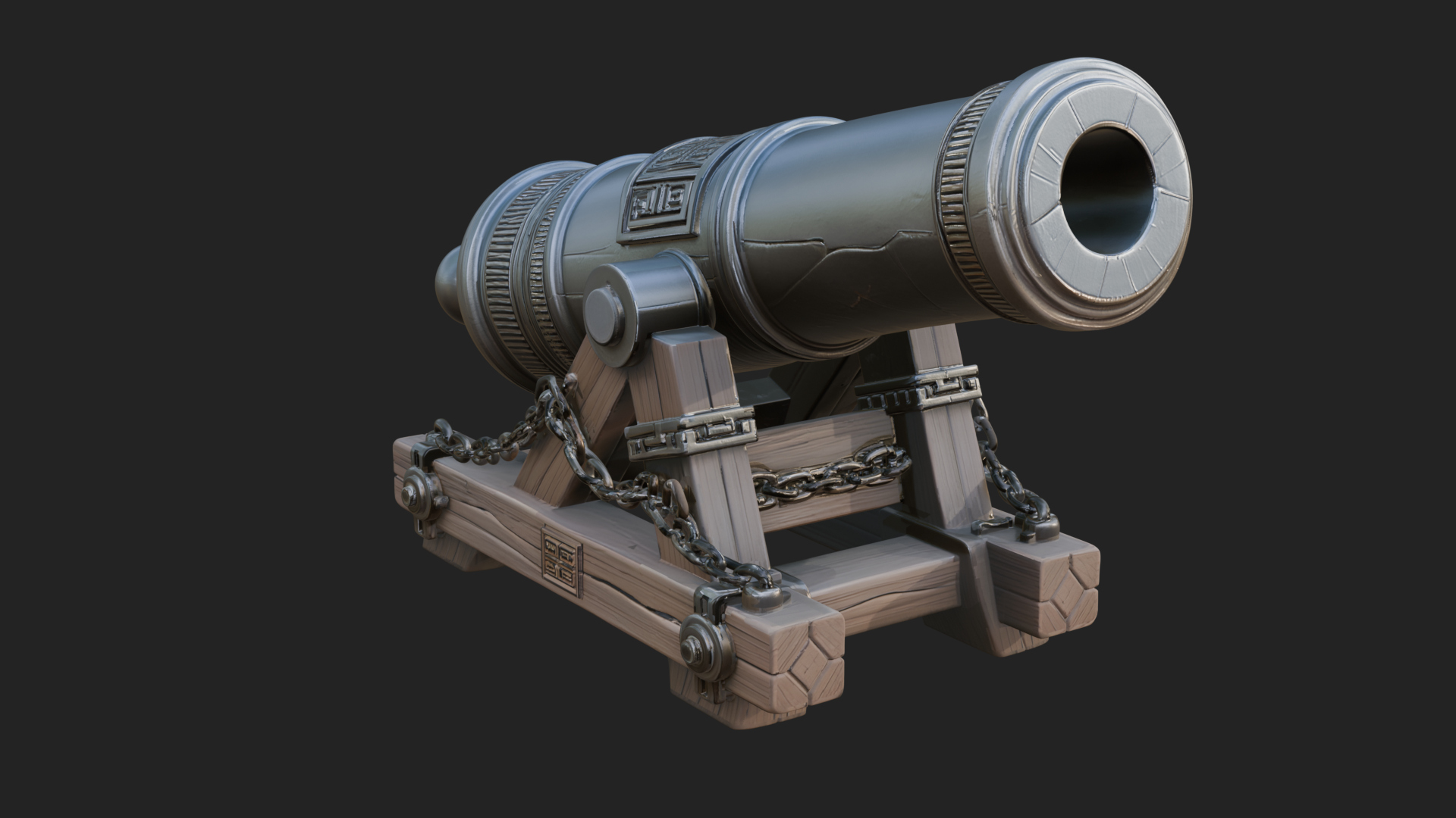 Chained Sledge Mortar Model Design 2 3D Print Model 3D Model