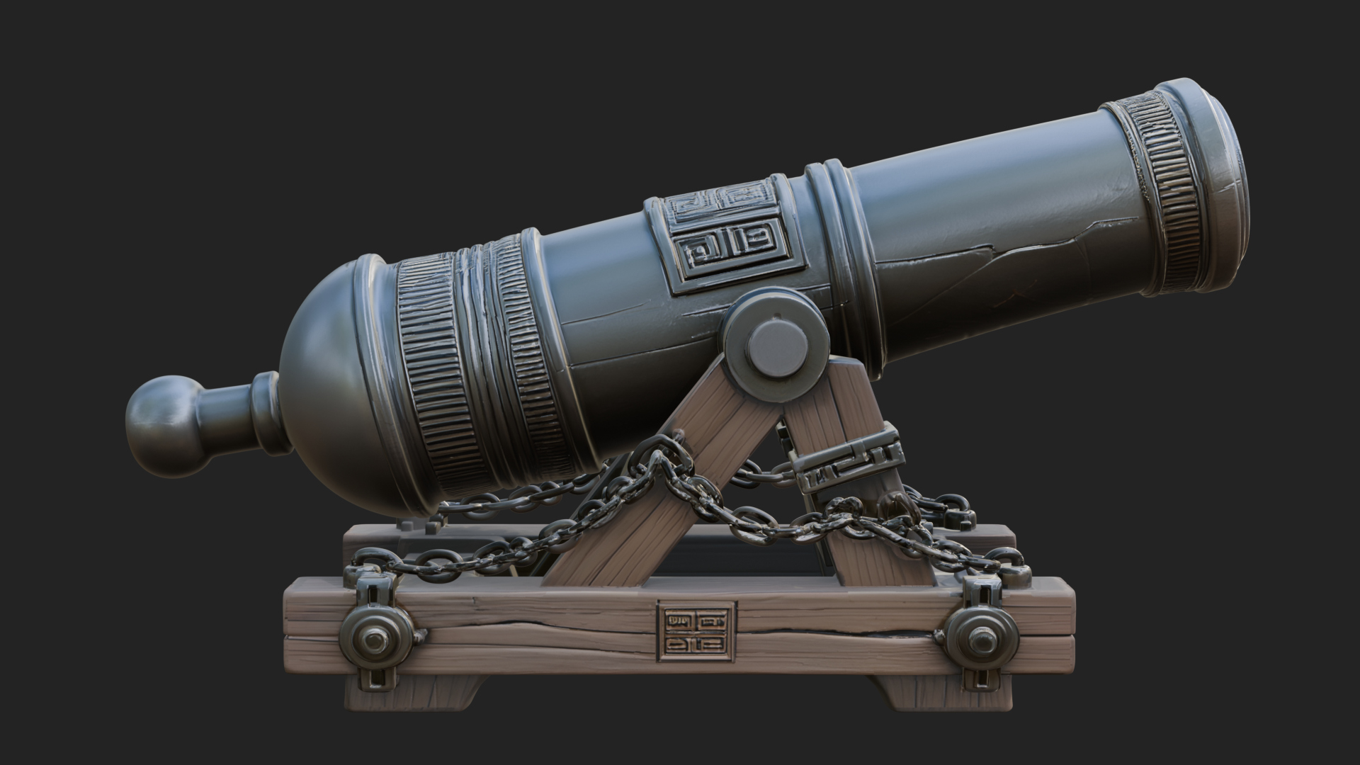 Chained Sledge Mortar Model Design 2 3D Print Model 3D Model