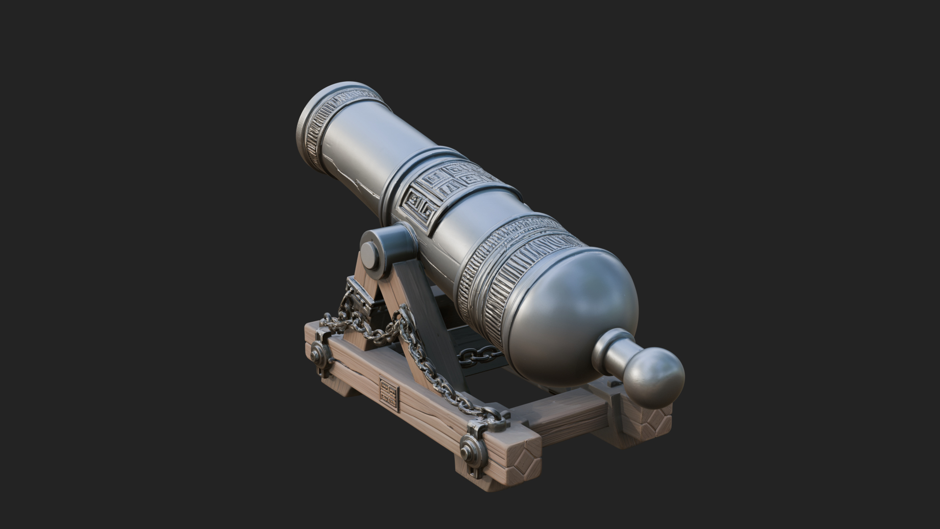 Chained Sledge Mortar Model Design 2 3D Print Model 3D Model