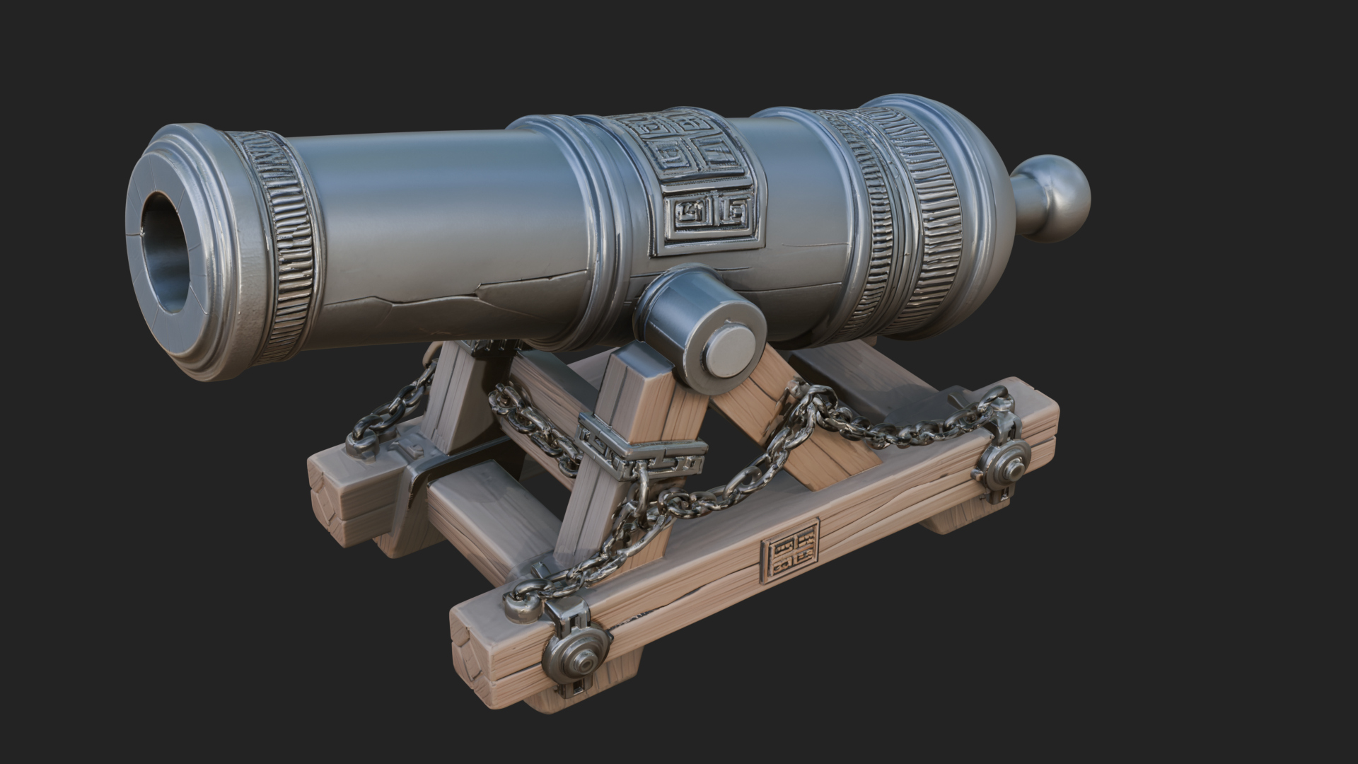 Chained Sledge Mortar Model Design 2 3D Print Model 3D Model