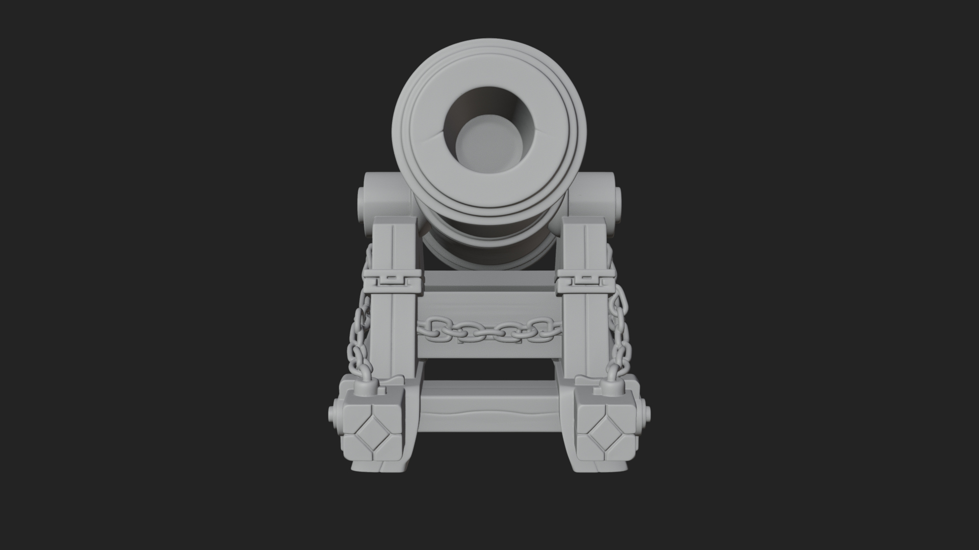 Chained Sledge Mortar Model Design 2 3D Print Model 3D Model