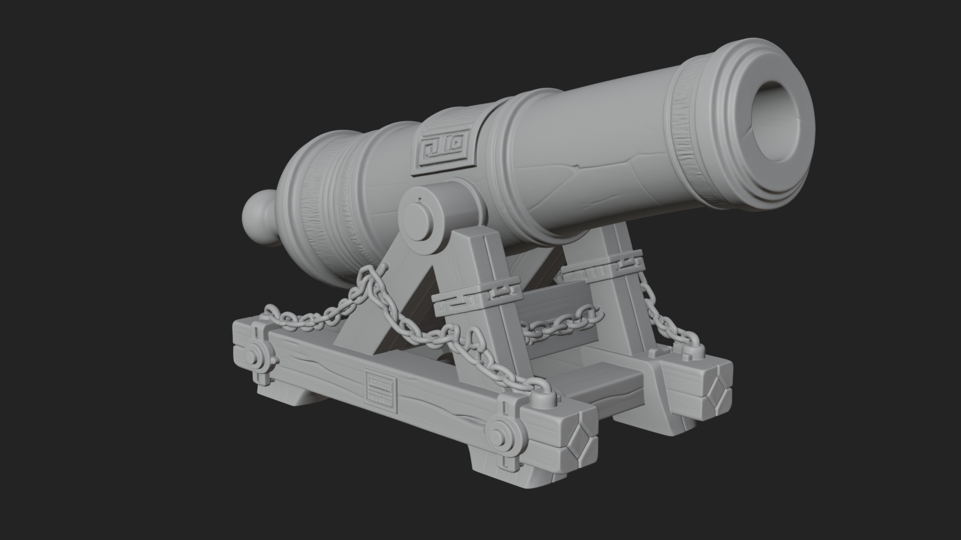 Chained Sledge Mortar Model Design 2 3D Print Model 3D Model
