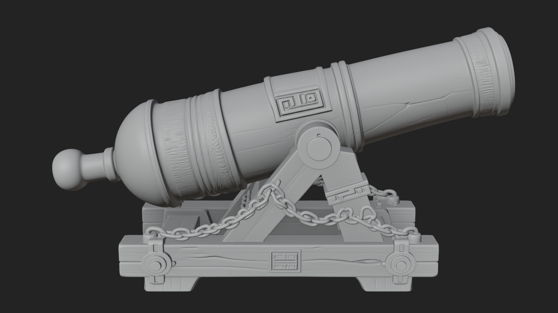 Chained Sledge Mortar Model Design 2 3D Print Model 3D Model