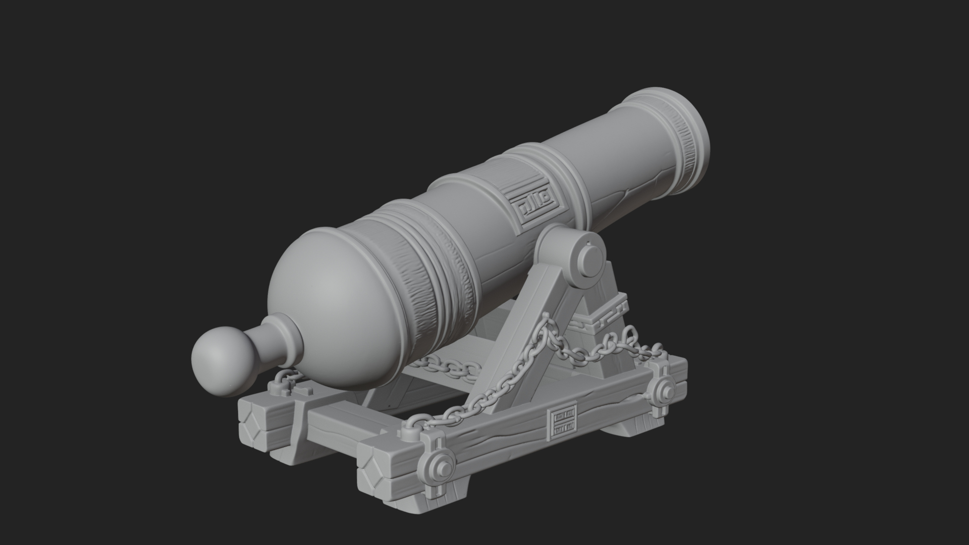 Chained Sledge Mortar Model Design 2 3D Print Model 3D Model
