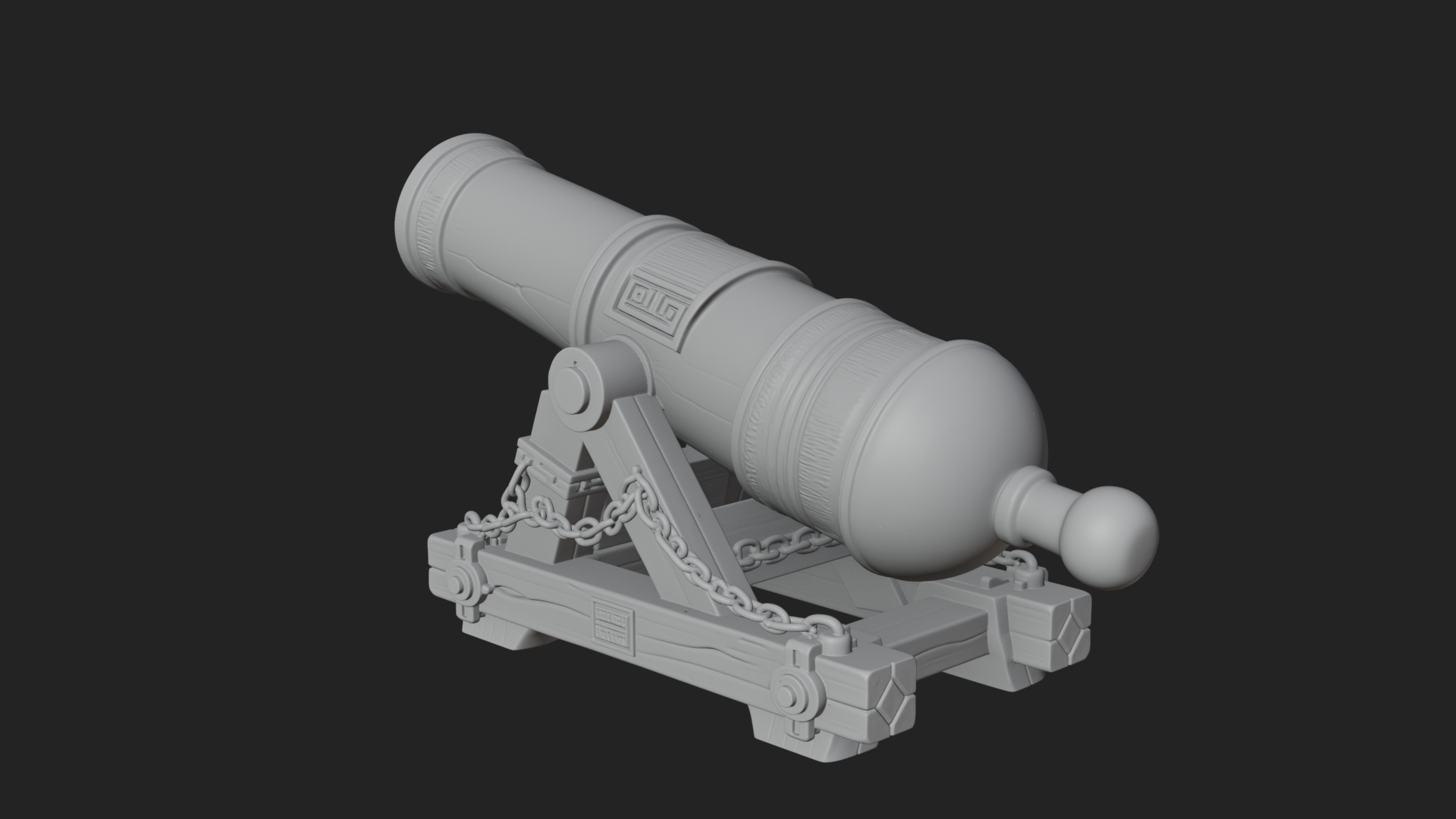 Chained Sledge Mortar Model Design 2 3D Print Model 3D Model