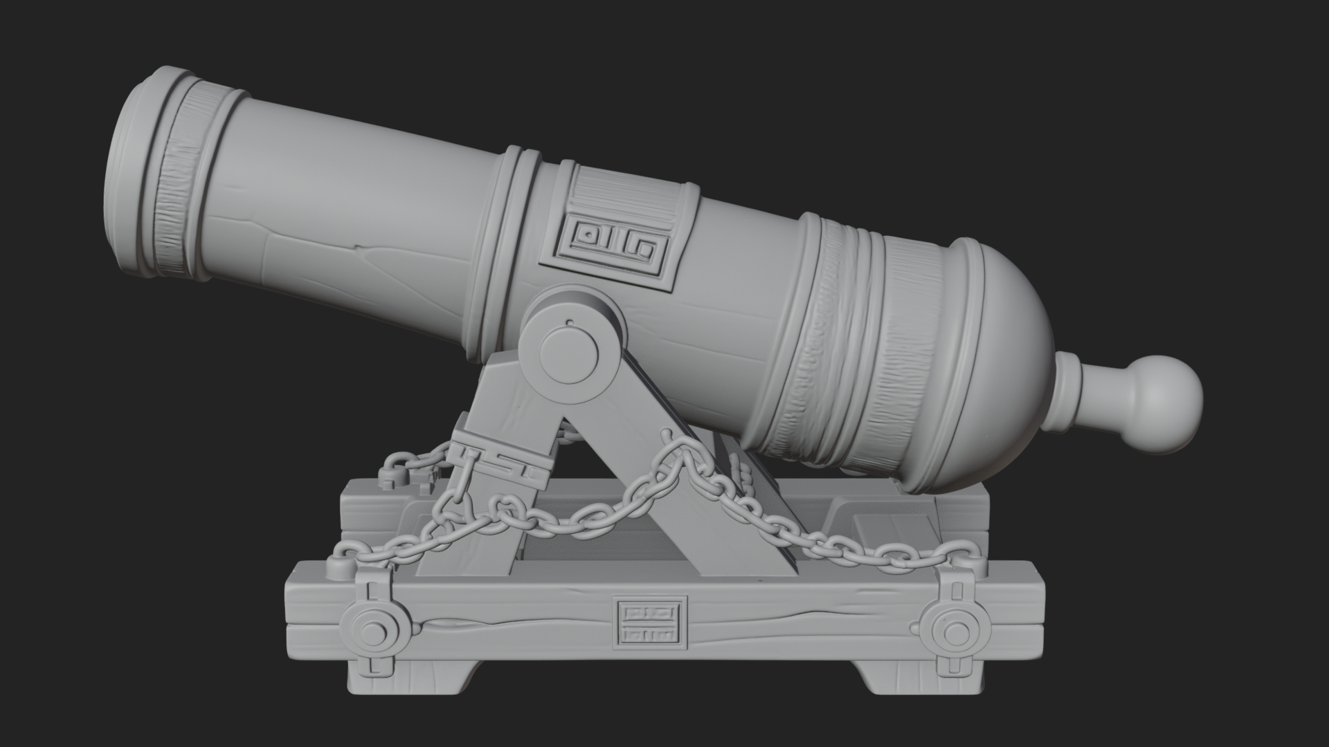 Chained Sledge Mortar Model Design 2 3D Print Model 3D Model