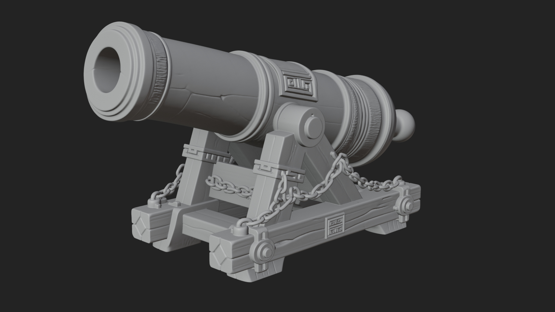 Chained Sledge Mortar Model Design 2 3D Print Model 3D Model