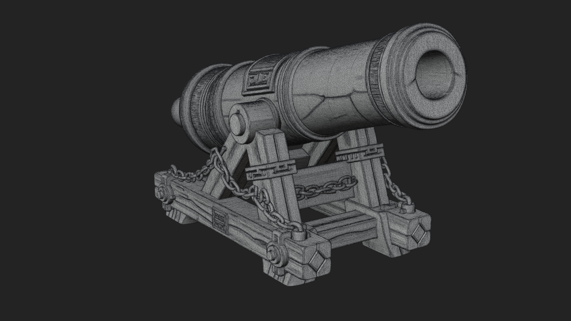 Chained Sledge Mortar Model Design 2 3D Print Model 3D Model