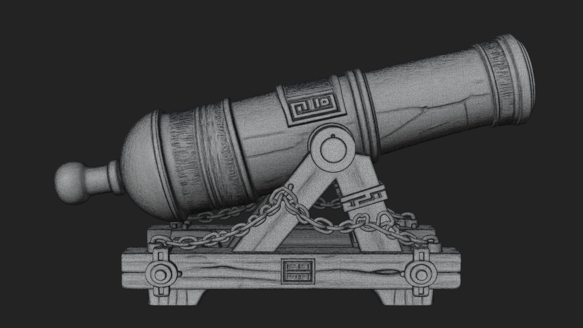 Chained Sledge Mortar Model Design 2 3D Print Model 3D Model