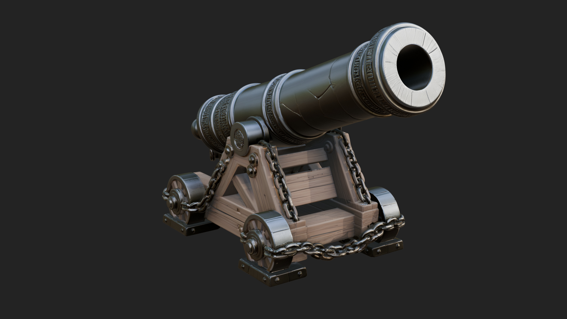 Chained Sledge Mortar Model Design 3 3D Print Model 3D Model