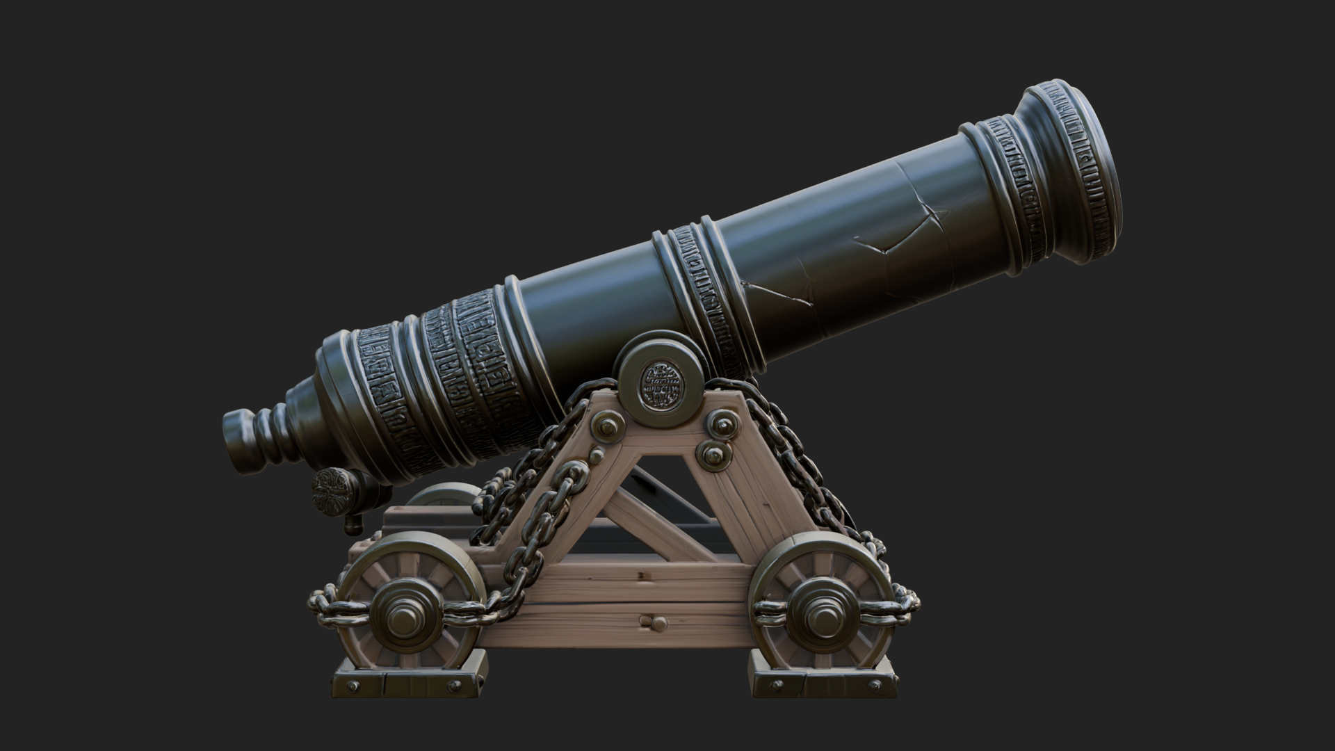 Chained Sledge Mortar Model Design 3 3D Print Model 3D Model