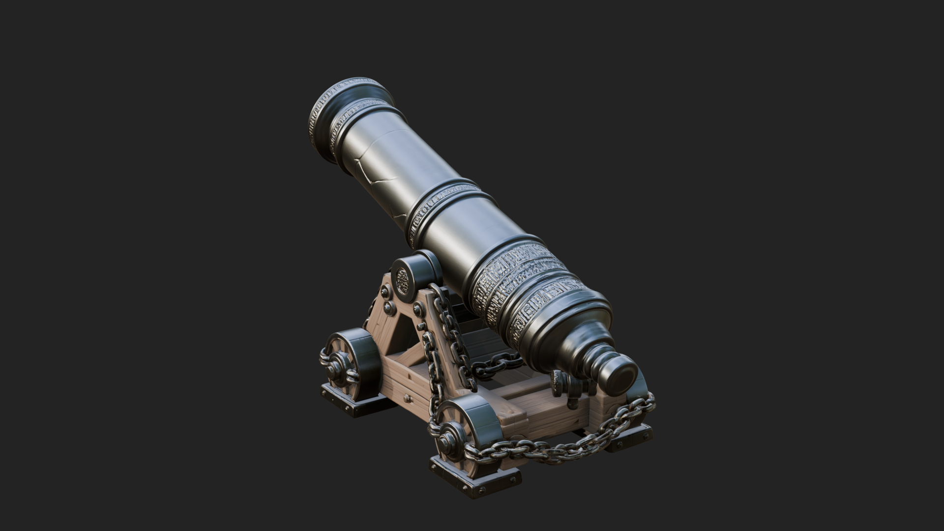 Chained Sledge Mortar Model Design 3 3D Print Model 3D Model