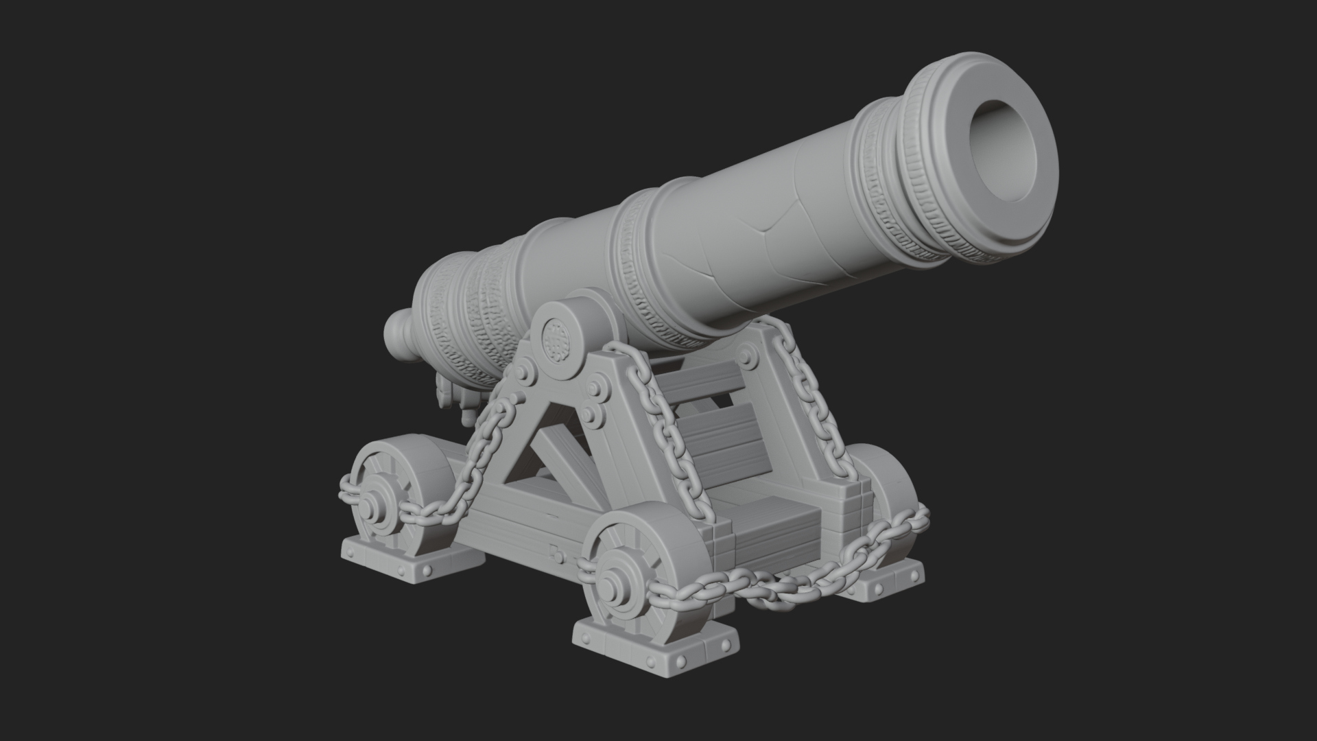 Chained Sledge Mortar Model Design 3 3D Print Model 3D Model