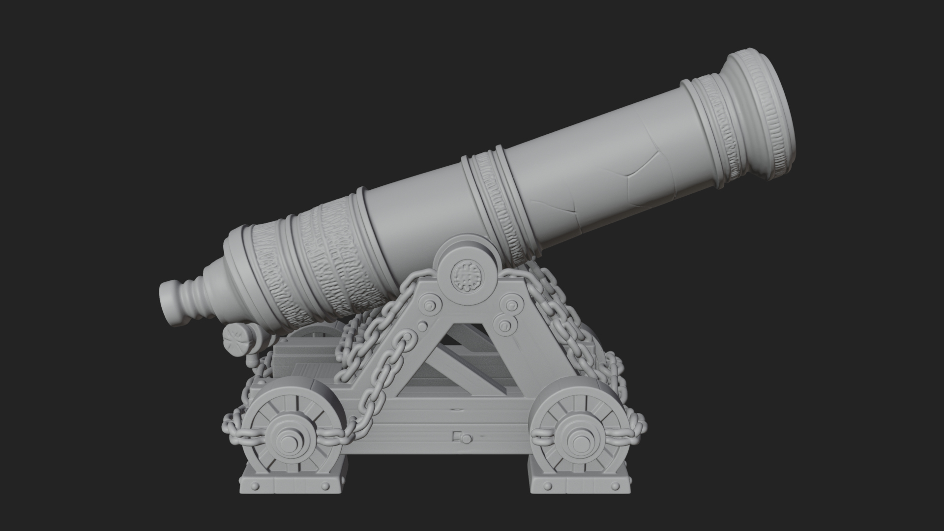 Chained Sledge Mortar Model Design 3 3D Print Model 3D Model