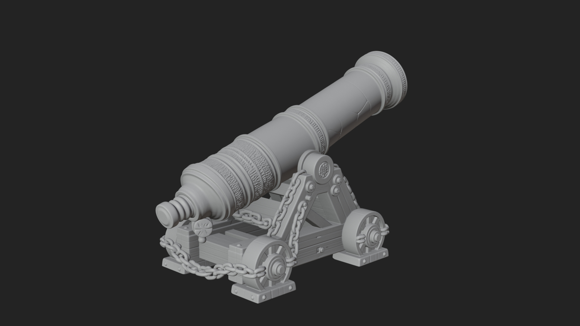 Chained Sledge Mortar Model Design 3 3D Print Model 3D Model