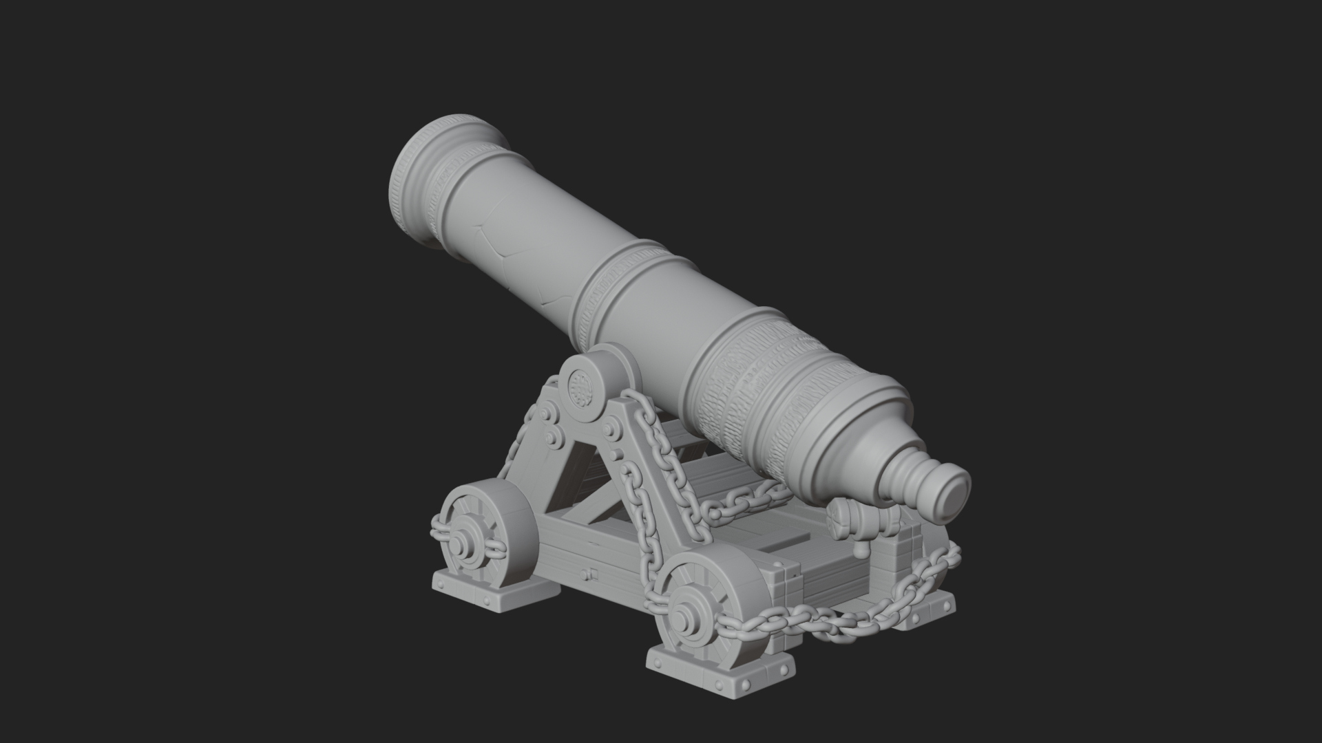 Chained Sledge Mortar Model Design 3 3D Print Model 3D Model