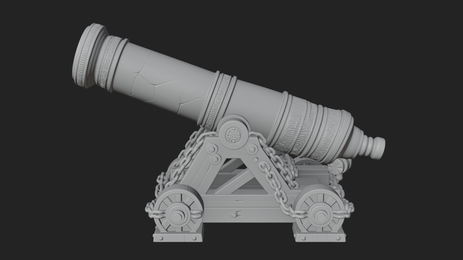 Chained Sledge Mortar Model Design 3 3D Print Model 3D Model