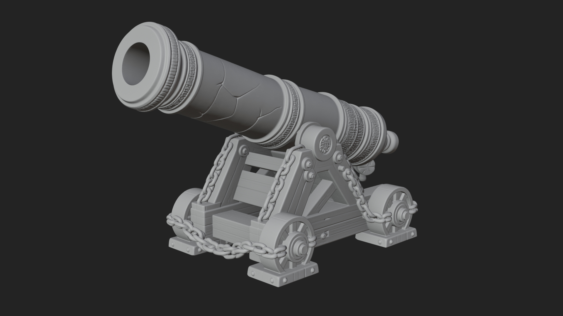 Chained Sledge Mortar Model Design 3 3D Print Model 3D Model
