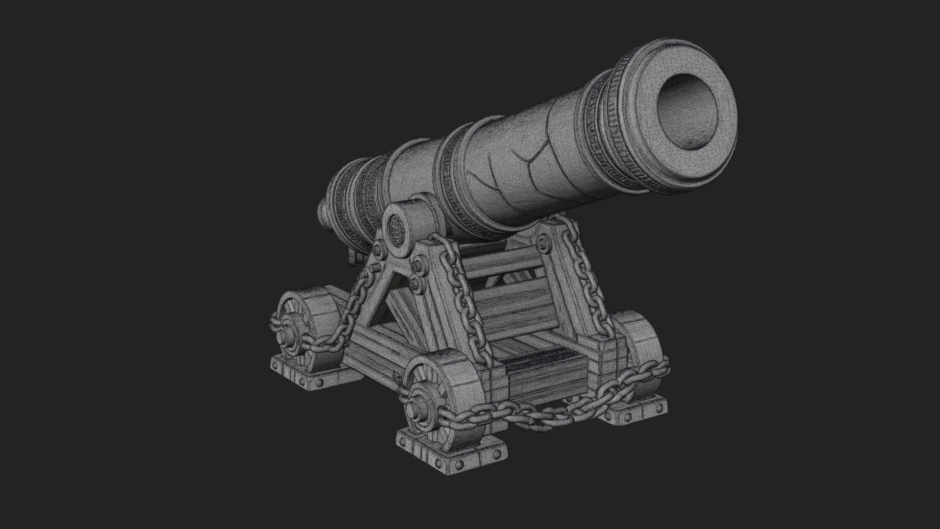 Chained Sledge Mortar Model Design 3 3D Print Model 3D Model