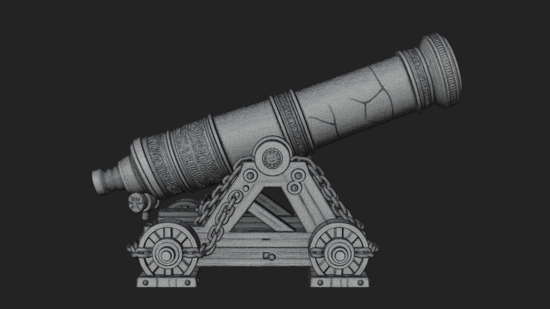 Chained Sledge Mortar Model Design 3 3D Print Model 3D Model