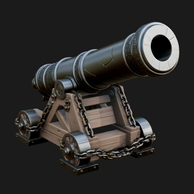 Chained Sledge Mortar Model Design 3 3D Print Model