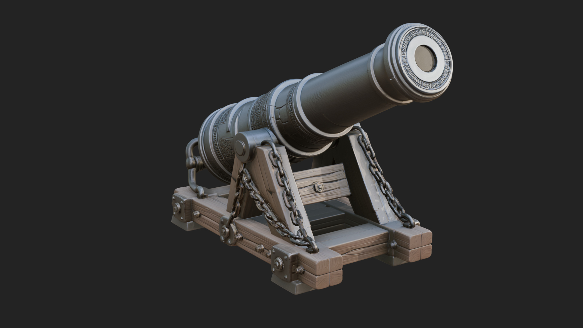 Chained Sledge Mortar Model Design 4 3D Print Model 3D Model