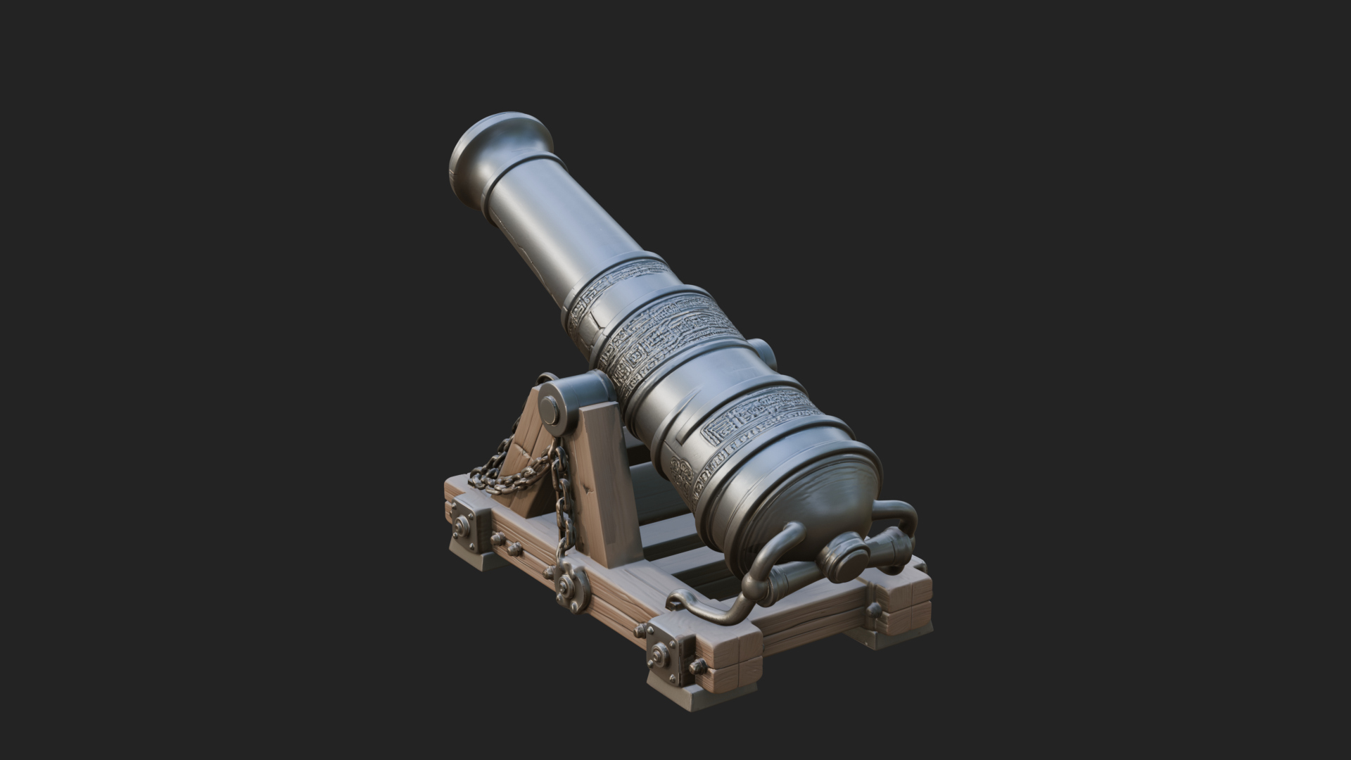 Chained Sledge Mortar Model Design 4 3D Print Model 3D Model