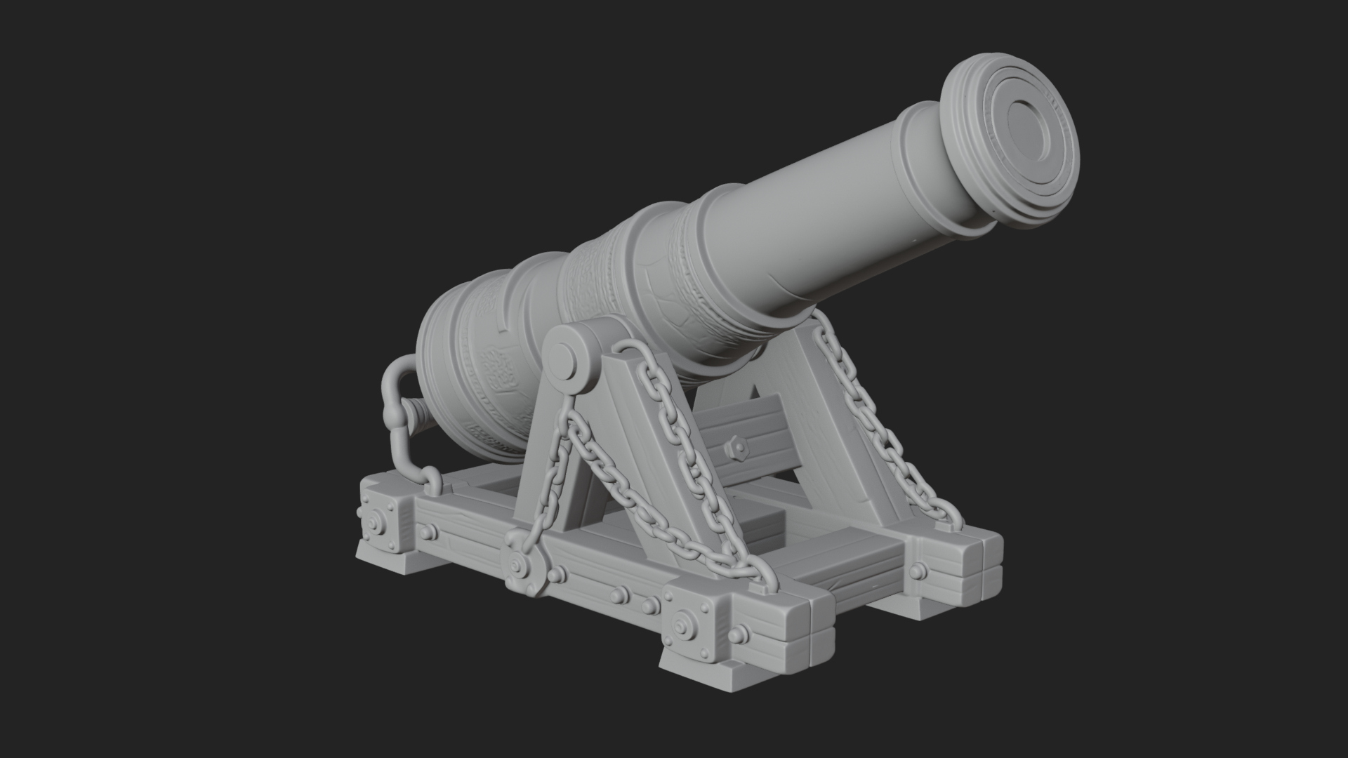 Chained Sledge Mortar Model Design 4 3D Print Model 3D Model