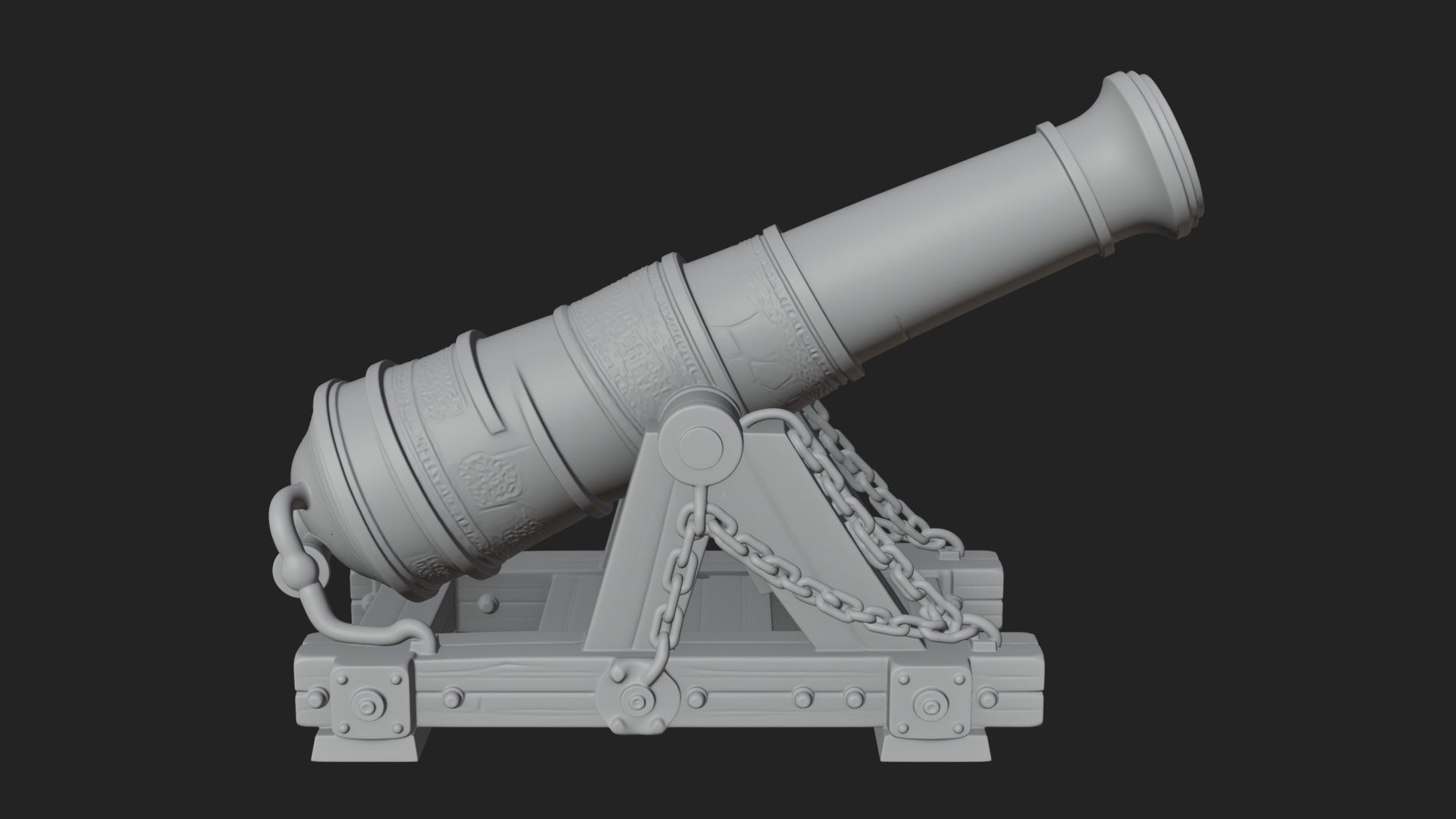 Chained Sledge Mortar Model Design 4 3D Print Model 3D Model