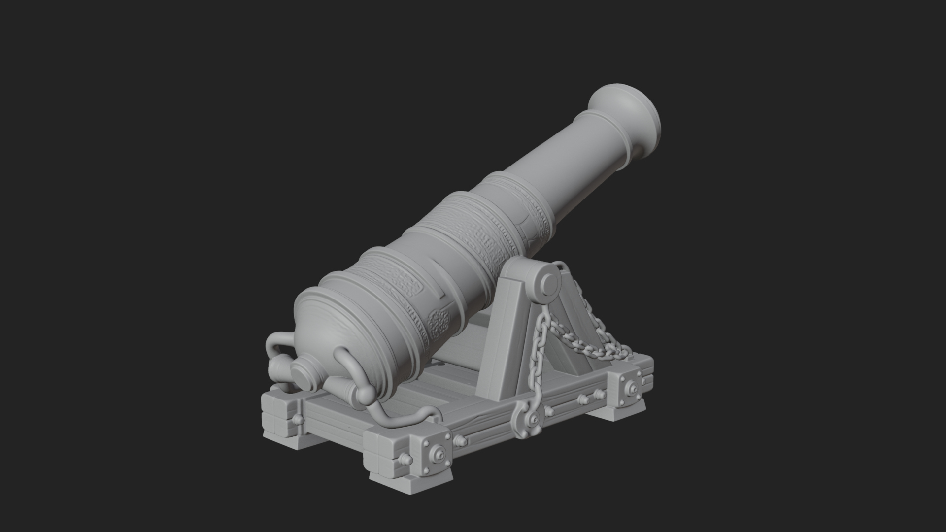 Chained Sledge Mortar Model Design 4 3D Print Model 3D Model