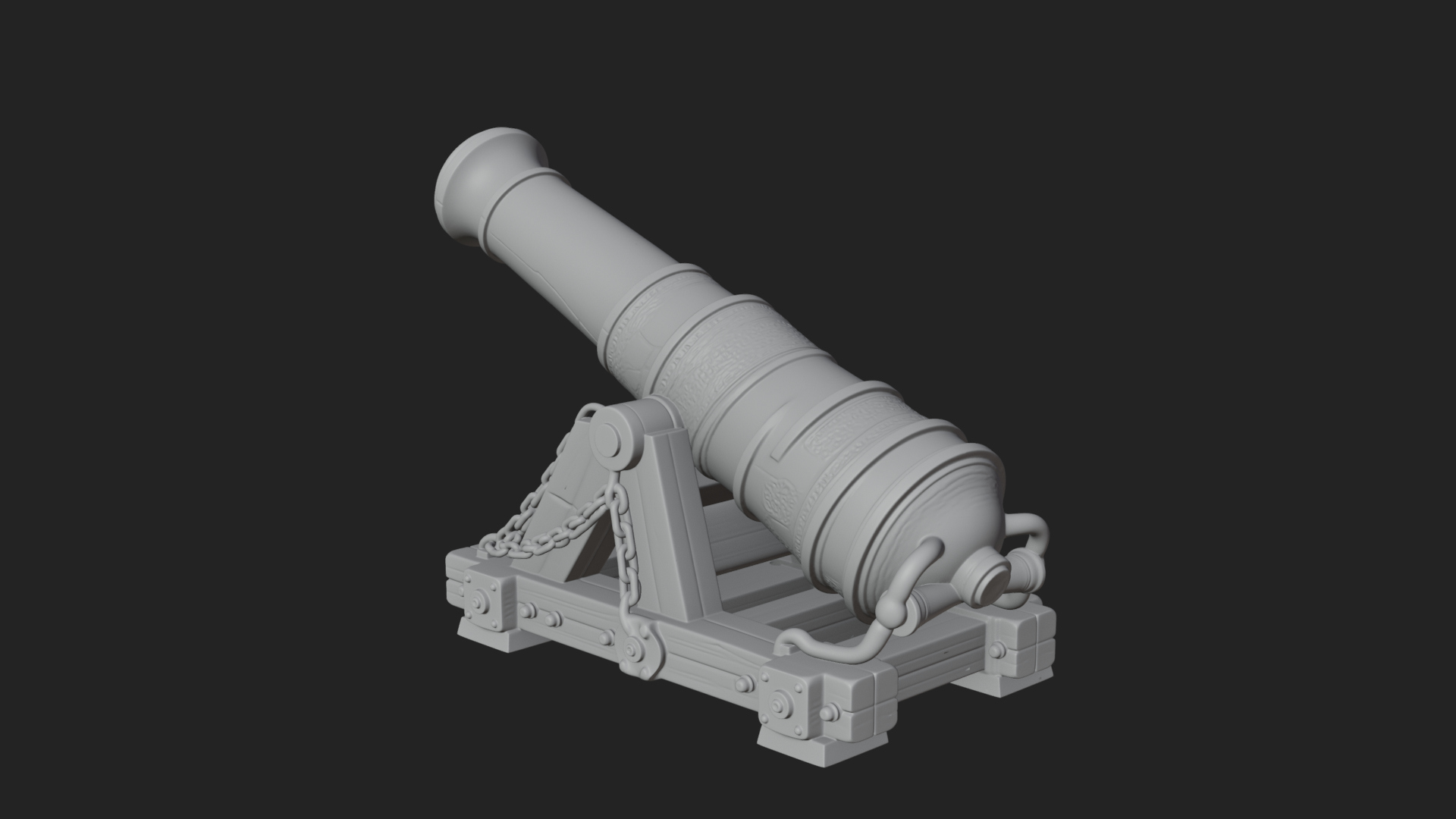 Chained Sledge Mortar Model Design 4 3D Print Model 3D Model