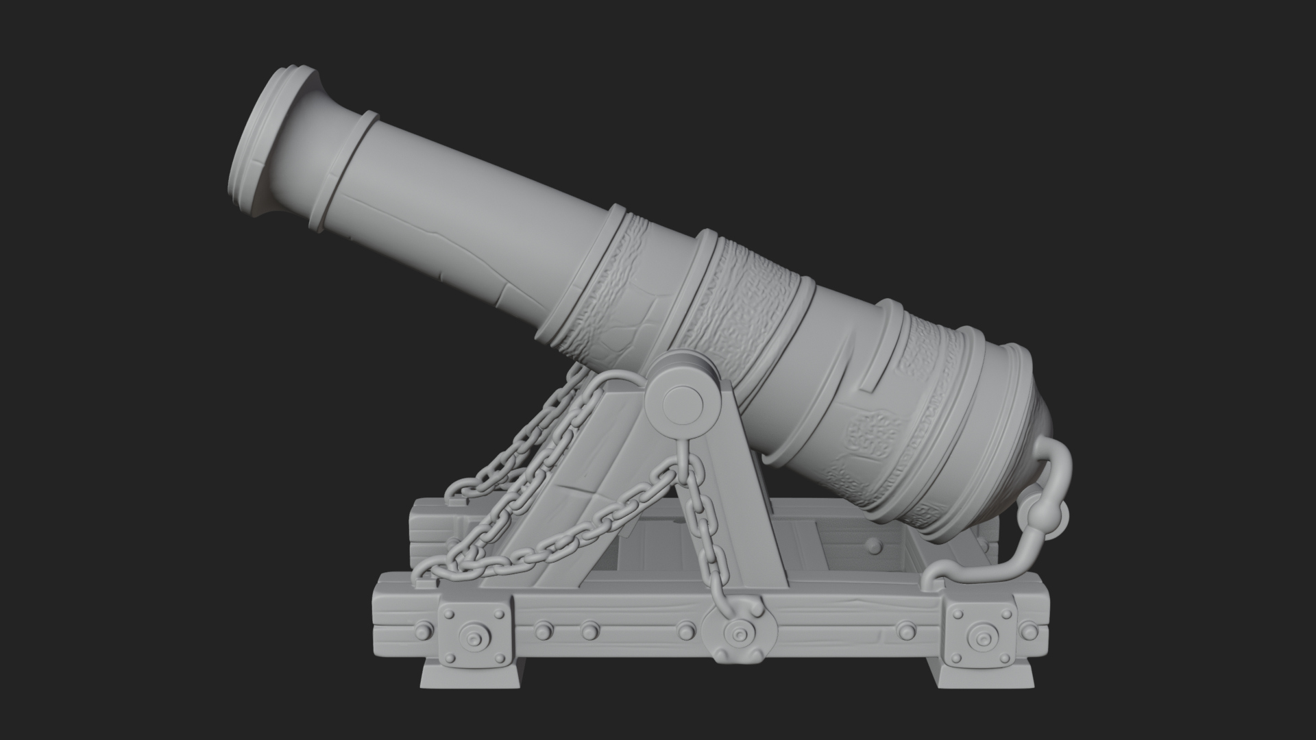 Chained Sledge Mortar Model Design 4 3D Print Model 3D Model