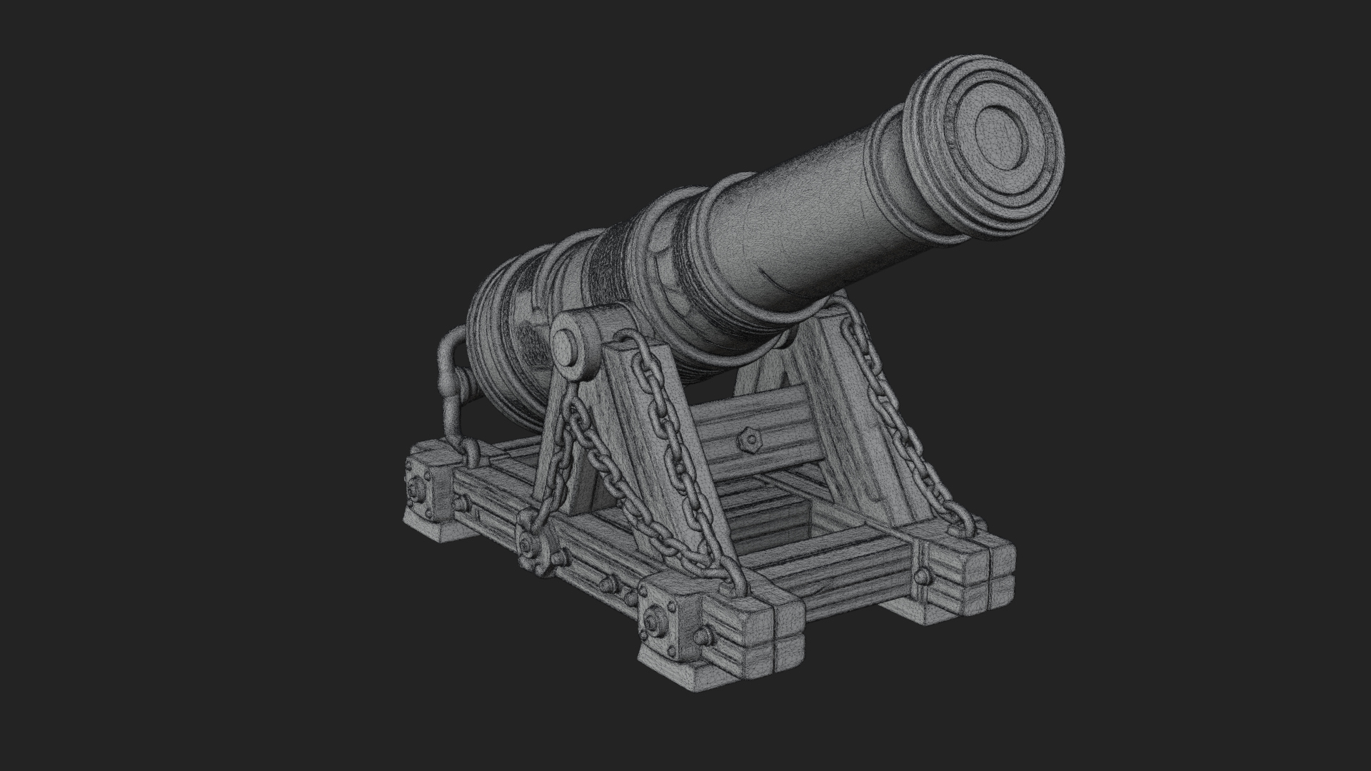 Chained Sledge Mortar Model Design 4 3D Print Model 3D Model